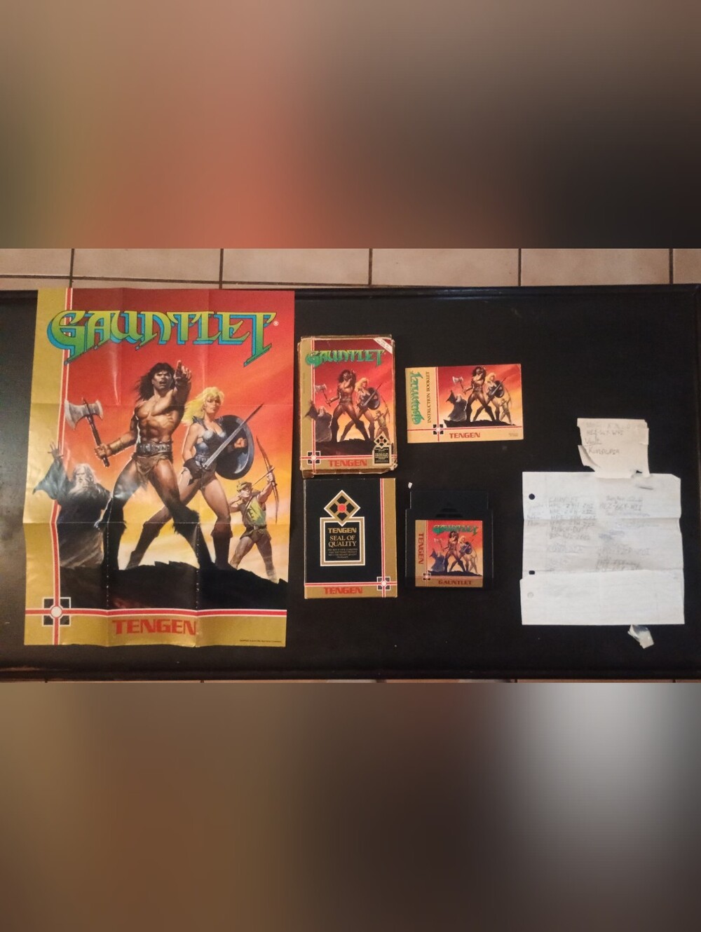 Gauntlet Video Game With Poster & Inserts - Yellow, Red, Black